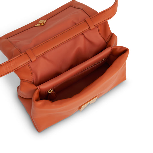 Prisma Small Leather Bag in Chili