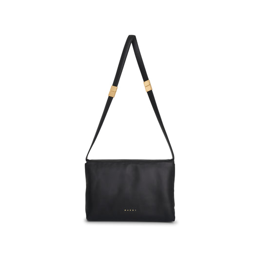 Prisma Large Leather Bag in Black