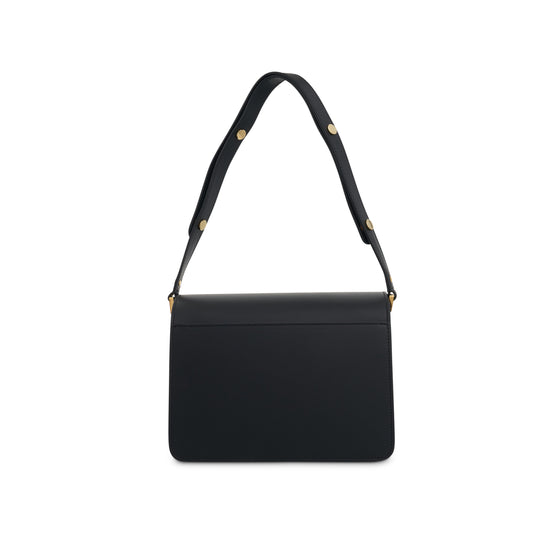 Trunk Medium Leather Bag in Black