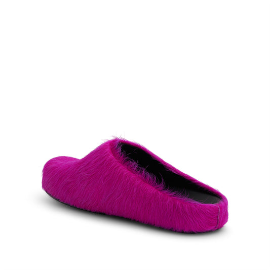 Fussbett Long Hair Sabot in Fuchsia