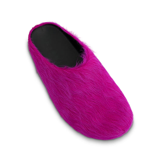 Fussbett Long Hair Sabot in Fuchsia