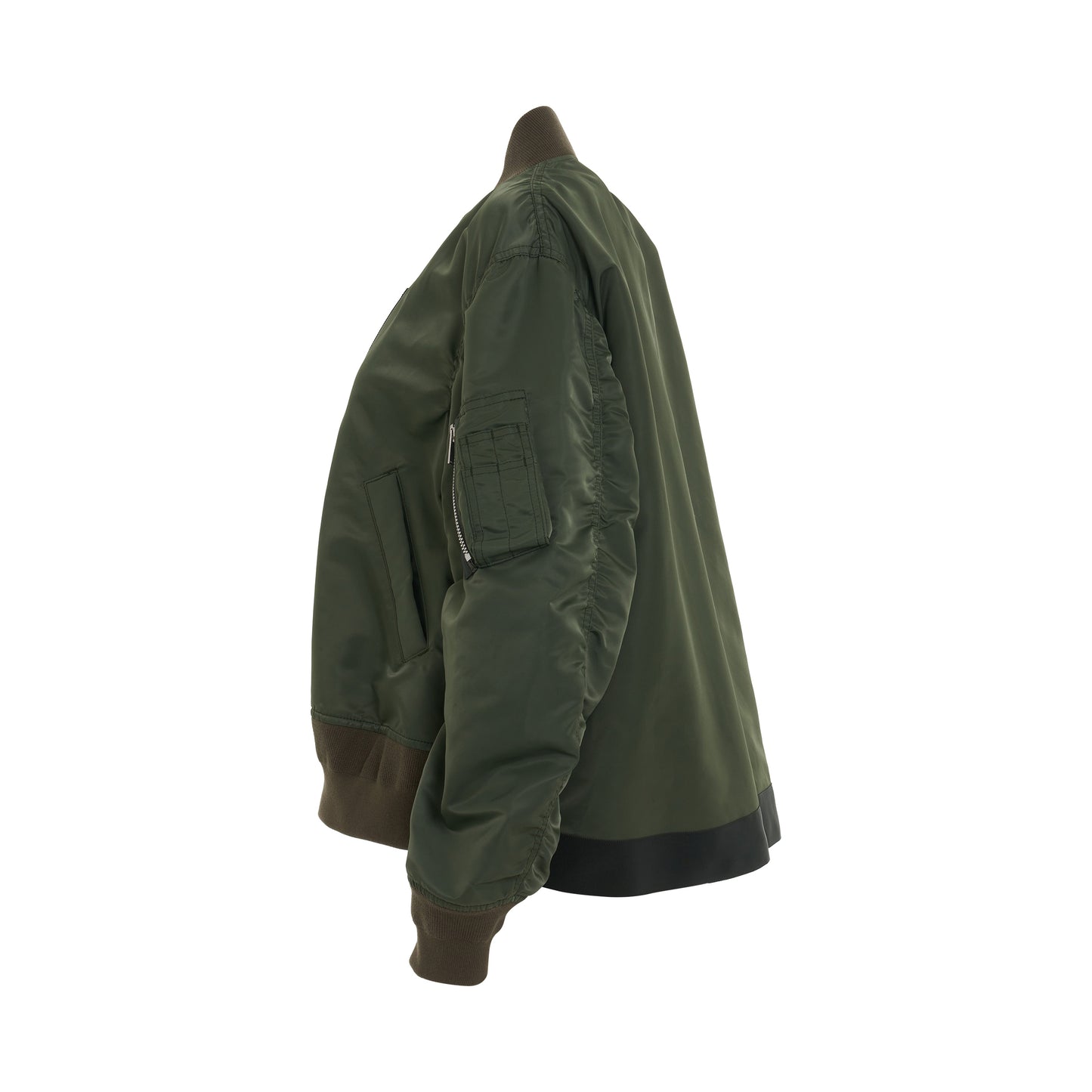 Nylon Twill Blouson in Khaki