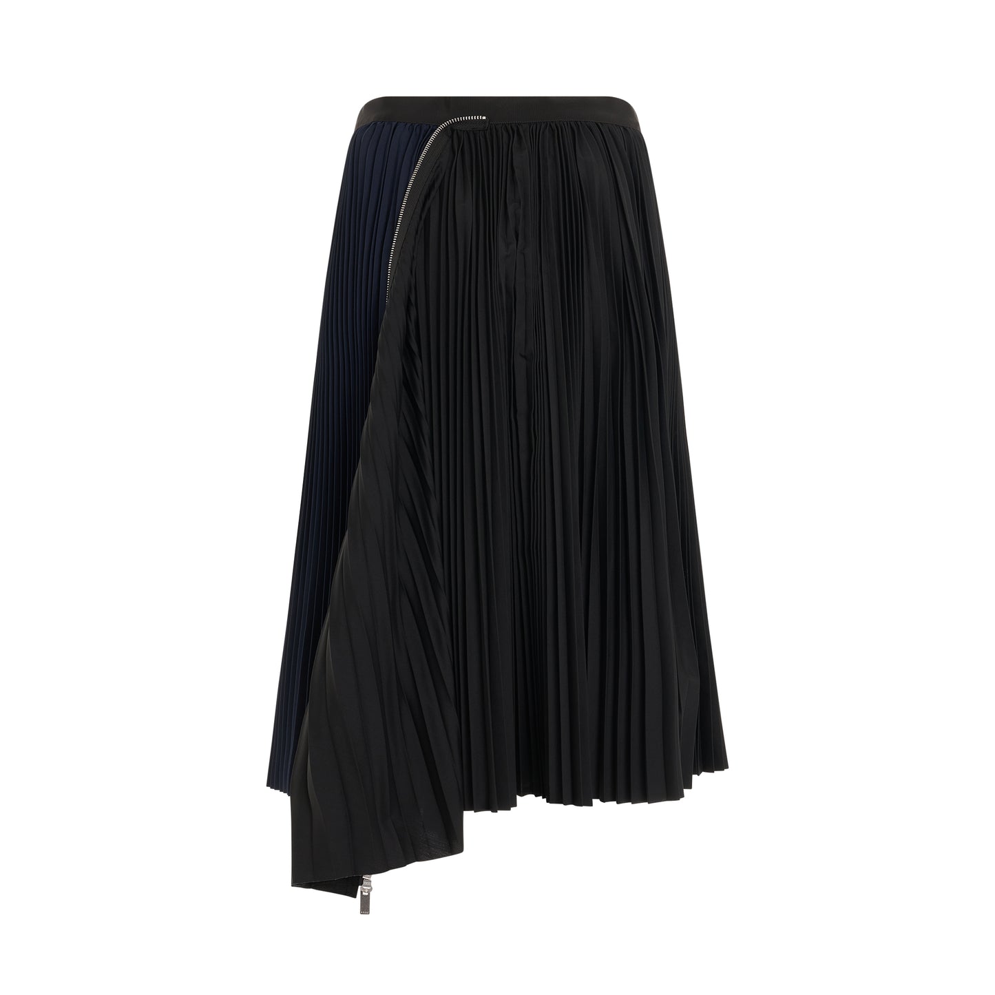 Cotton Zipper Skirt in Black