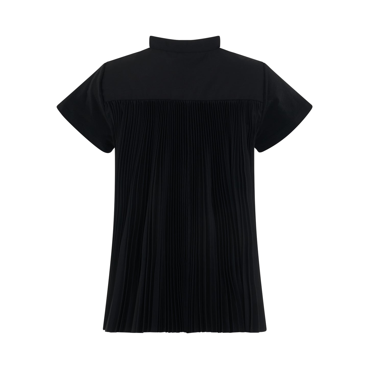 Contrast Panel T-Shirt in Black