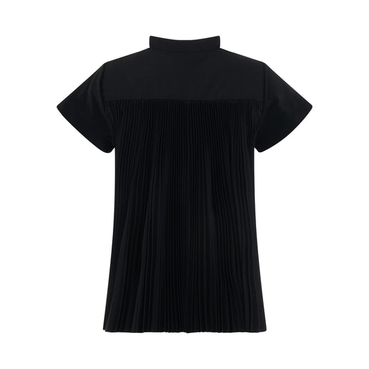 Contrast Panel T-Shirt in Black