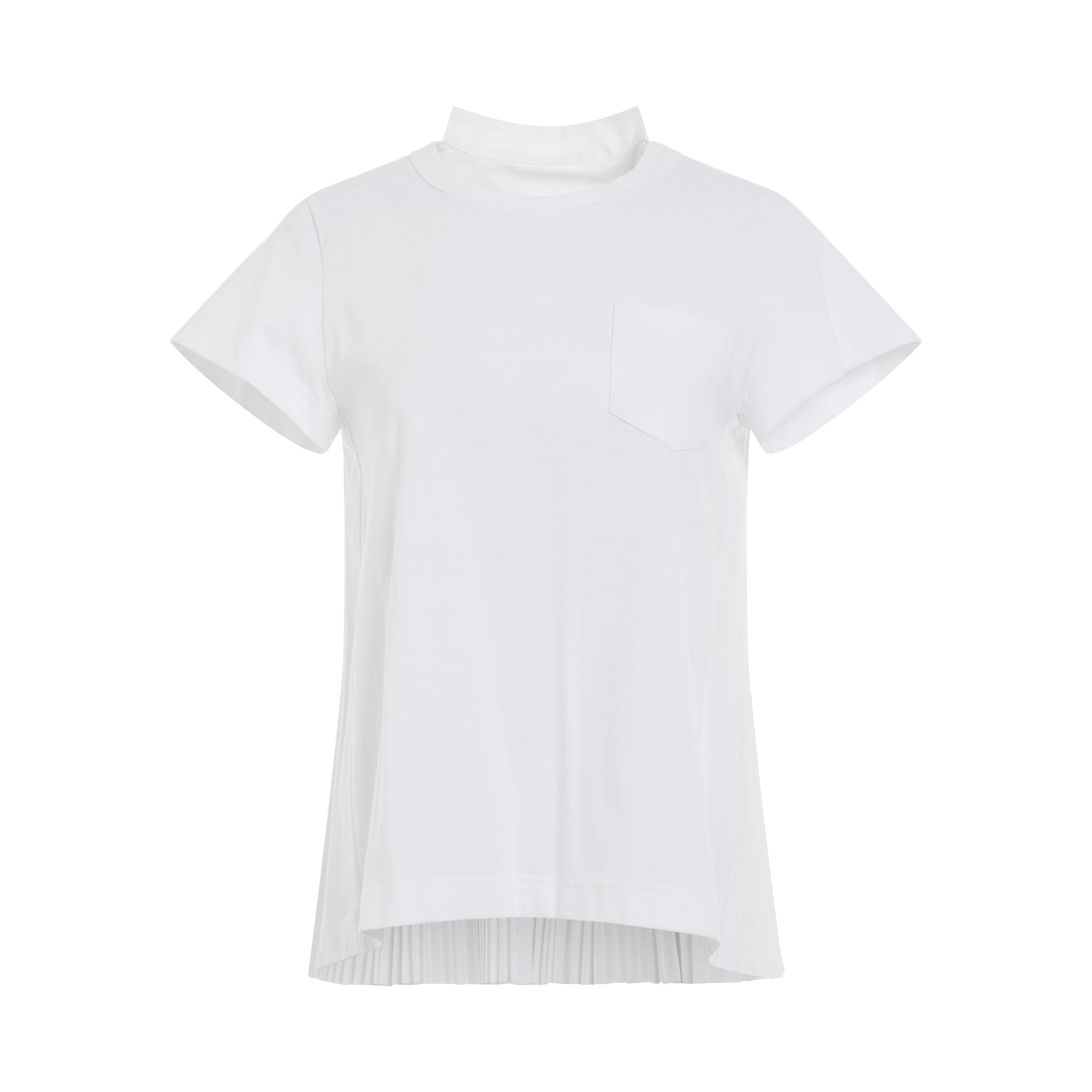 Contrast Panel T-Shirt in White