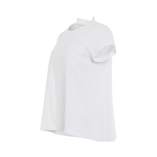 Contrast Panel T-Shirt in White