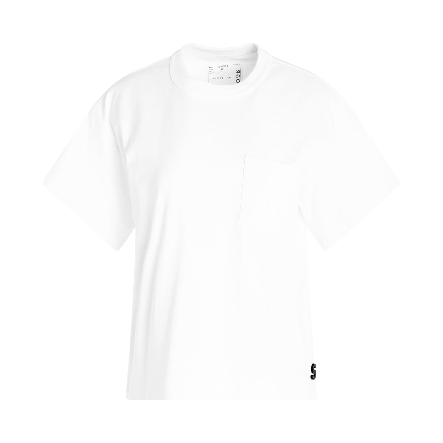 S Cotton Jersey T-Shirt in White