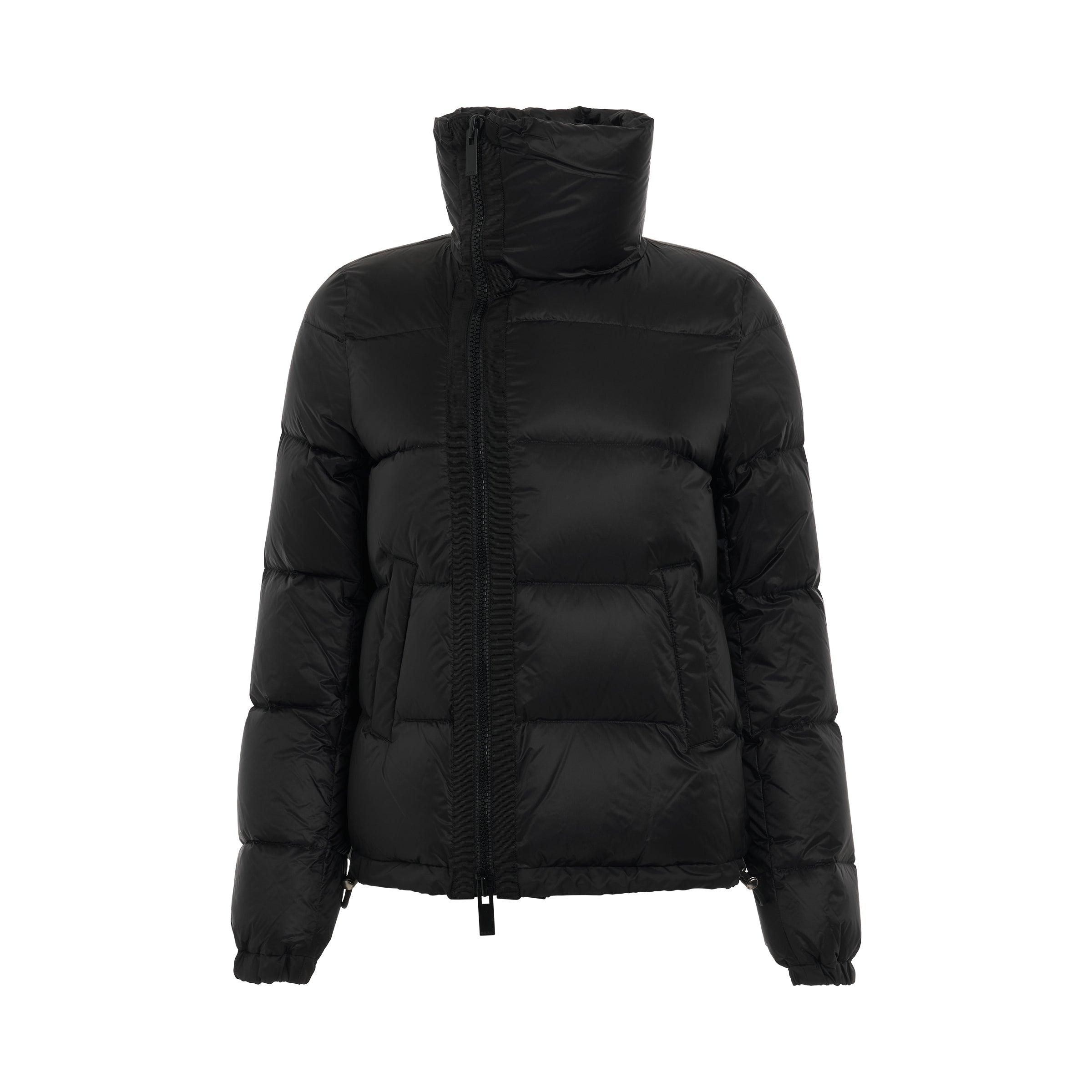 Puffer Zip Jacket in Black