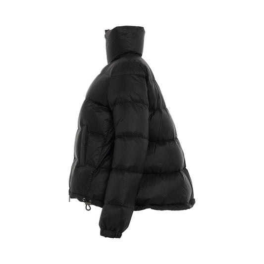 Puffer Zip Jacket in Black