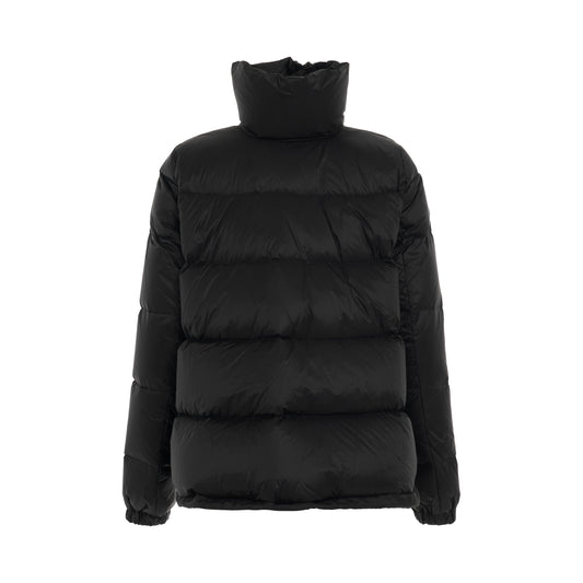 Puffer Zip Jacket in Black