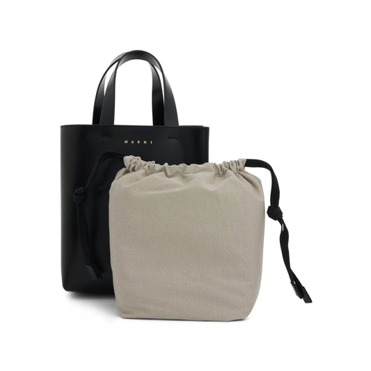 Museo Mini Leather Bag in Black