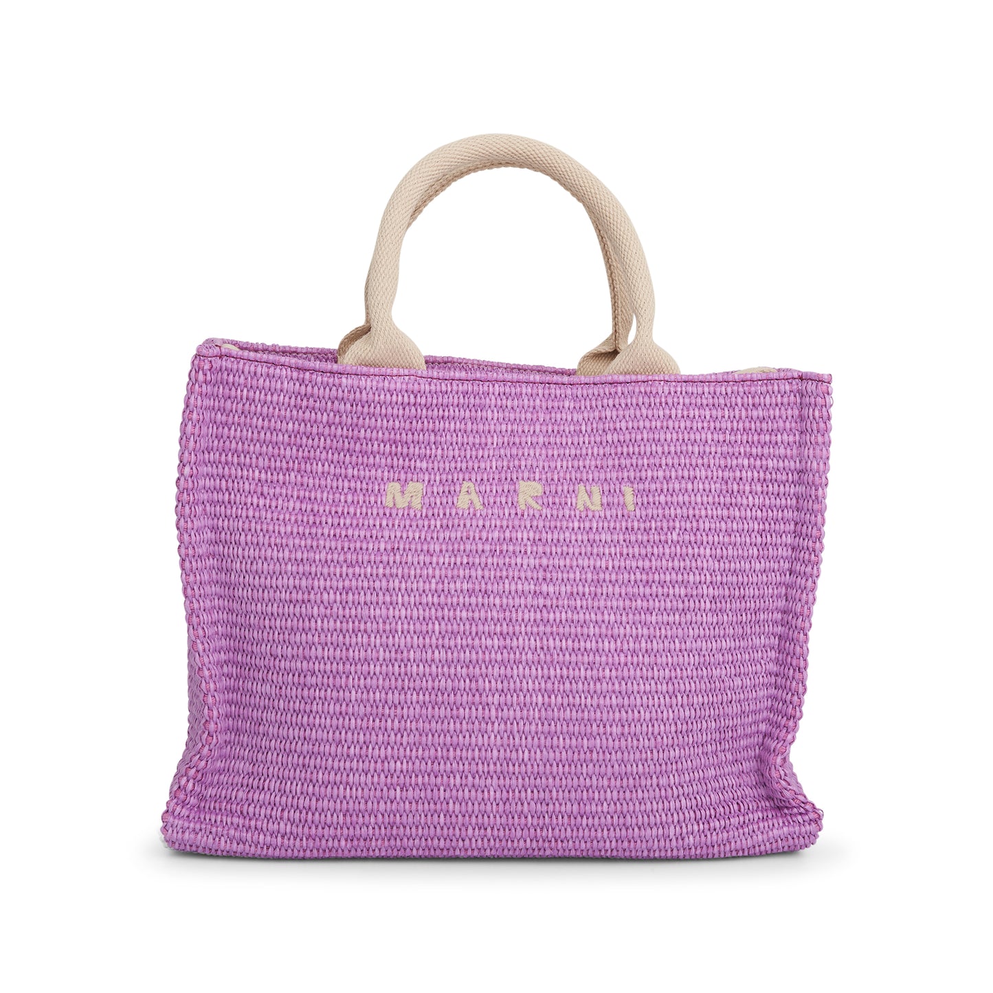 Raffia Small Tote Bag in Light Lilac