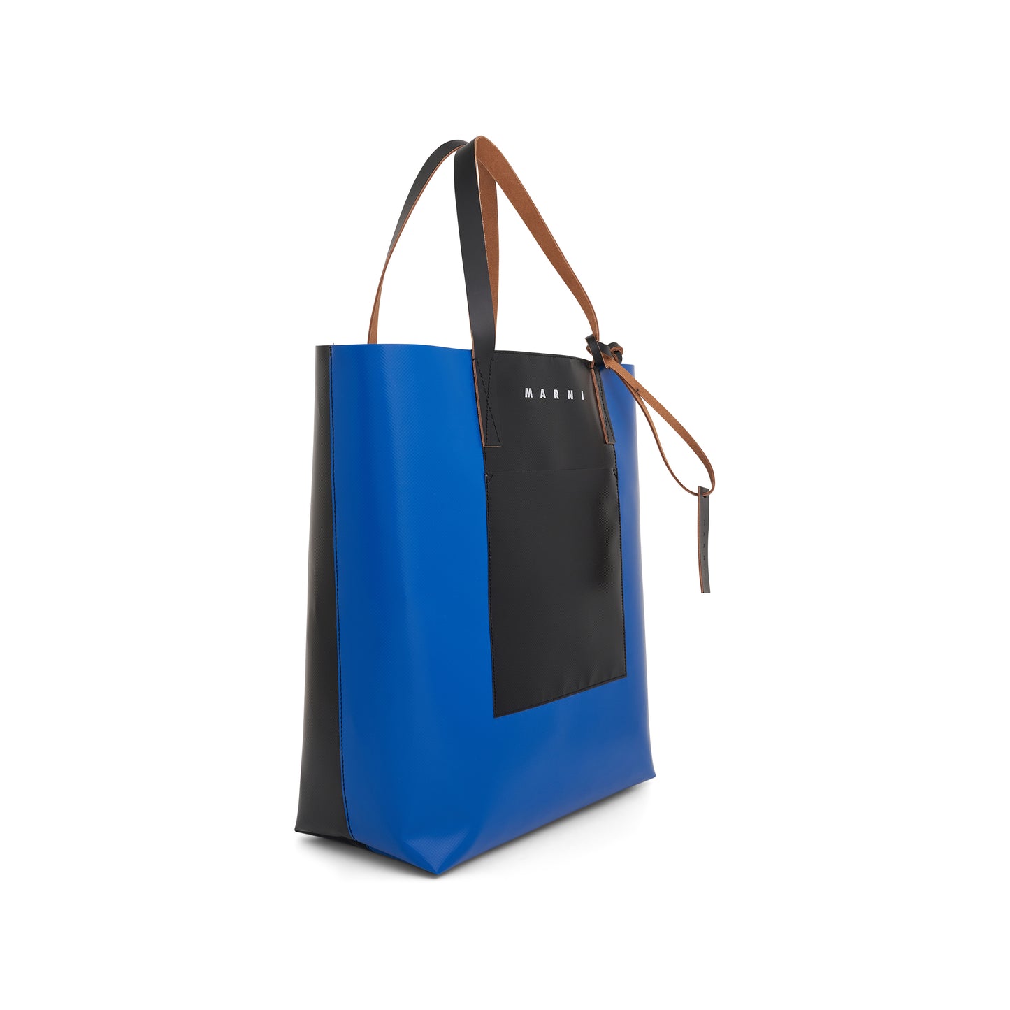 Tribeca Shopping Bag with Front Pocket in Royal Blue/Black