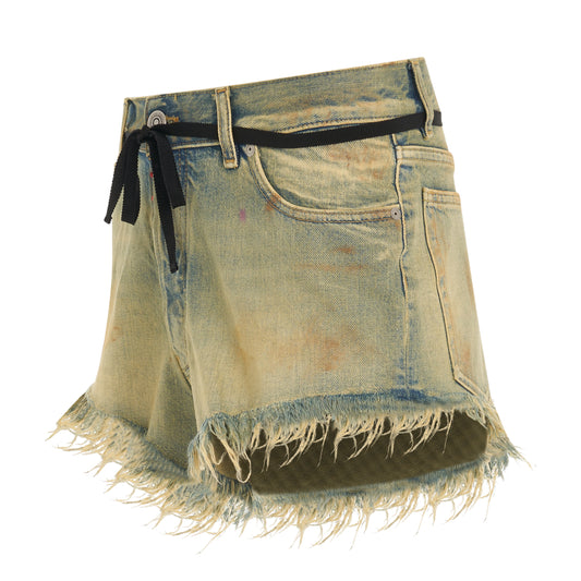 Distressed Denim Shorts in Dirty Wash