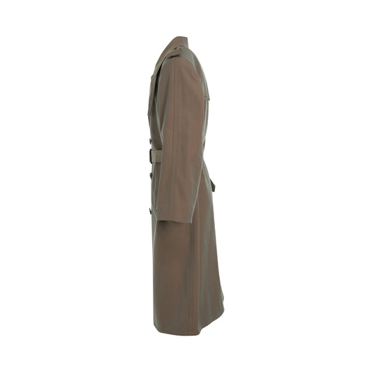 Double Breasted Trench Coat in Nutmeg