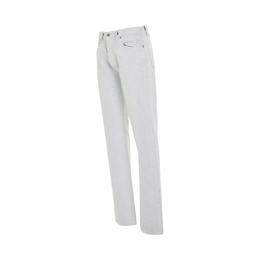 5 Pocket Straight Leg Jeans in Ice