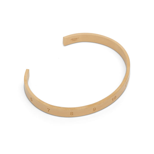 Numerical Cuff 6.5mm Bracelet in Yellow Gold