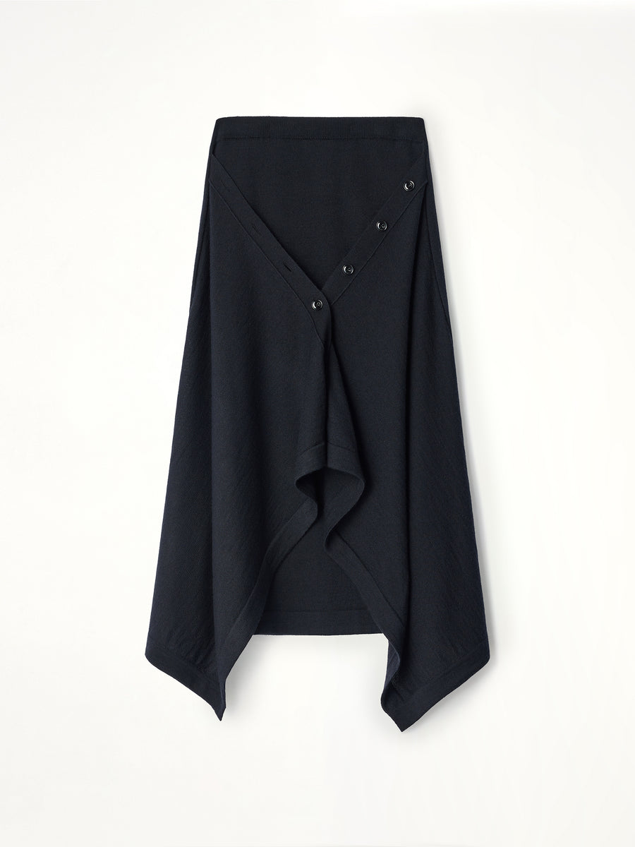 Buttoned Skirt in Black