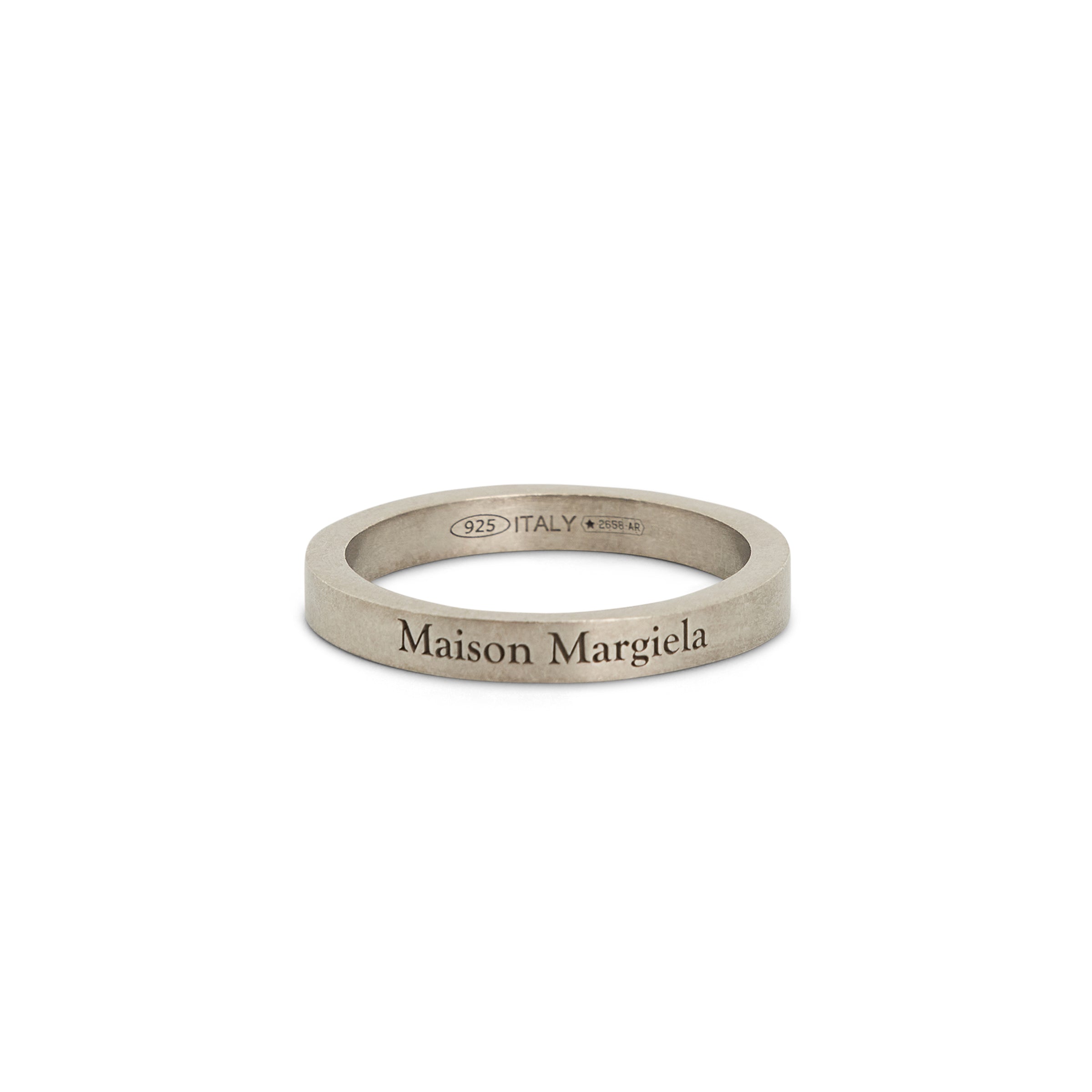 Margiela Logo Ring in Silver