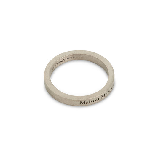 Margiela Logo Ring in Silver