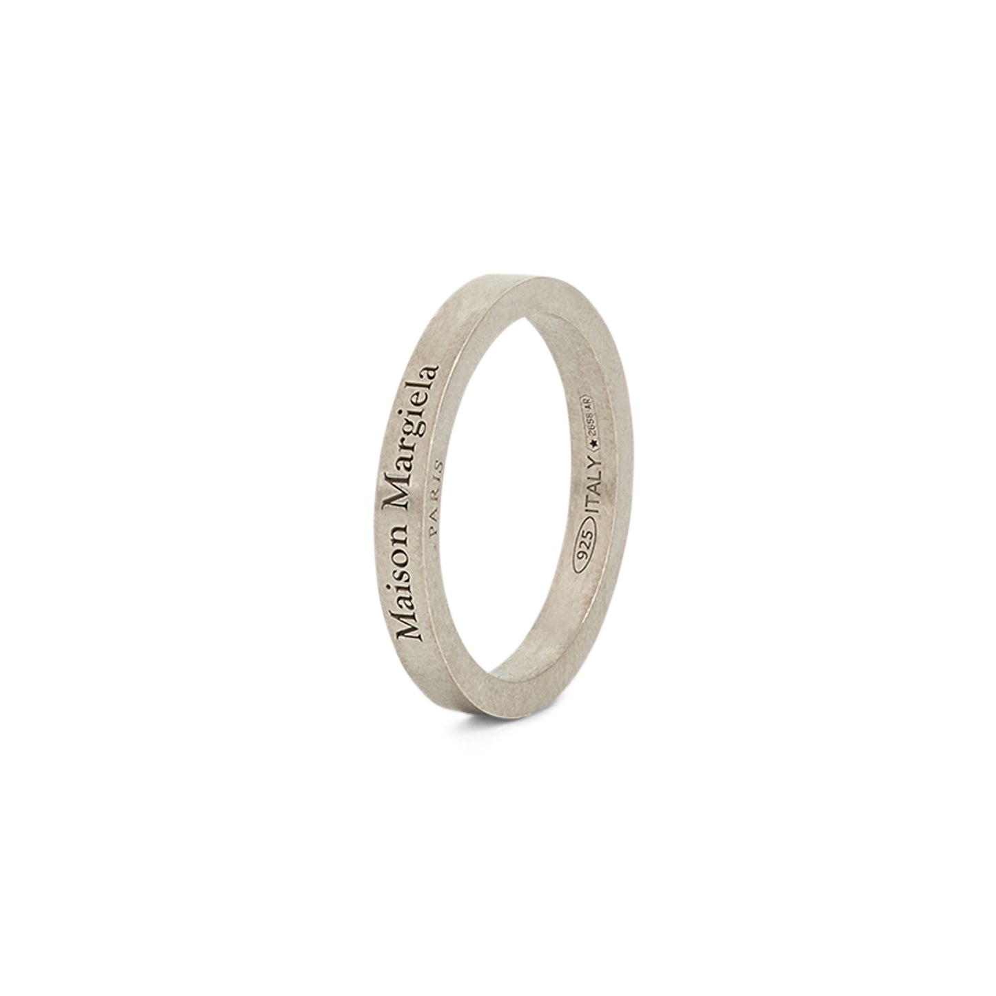 Margiela Logo Ring in Silver