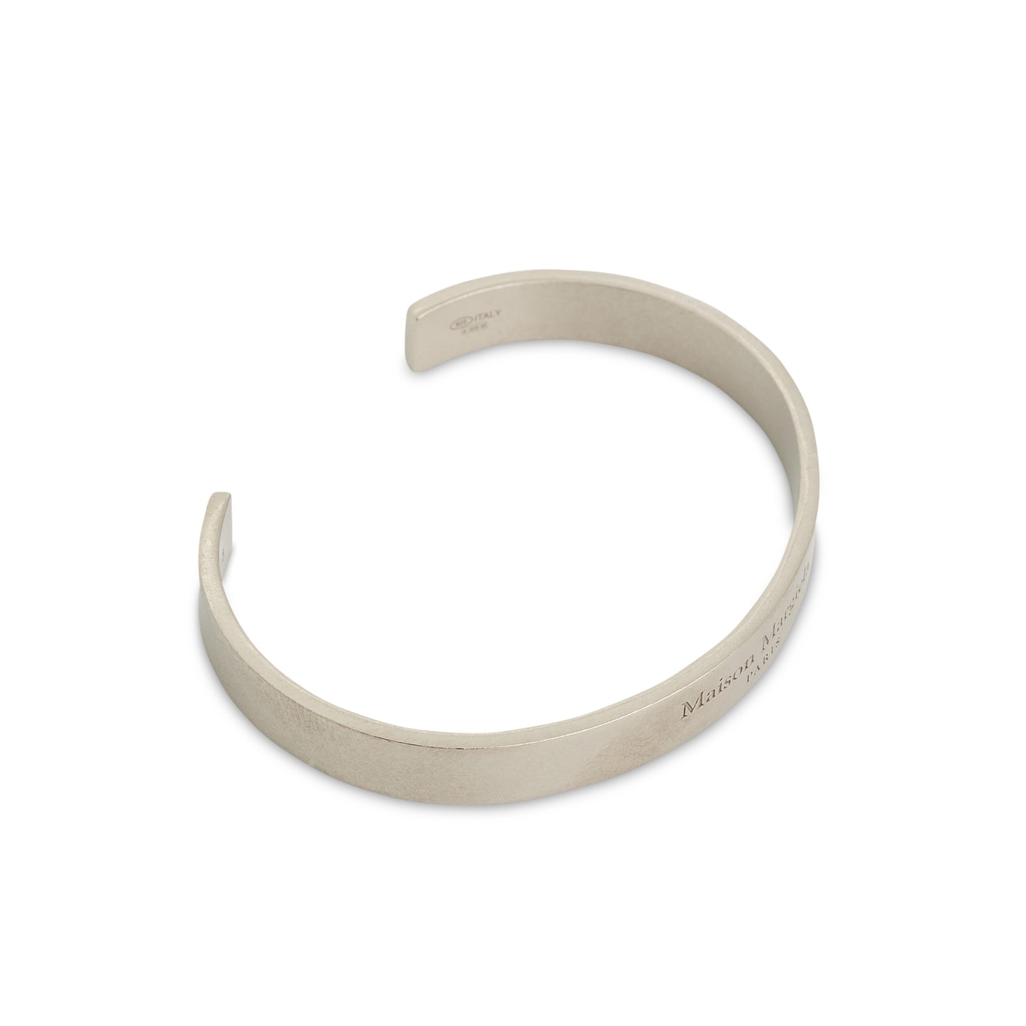 Large Margiela Logo Cuff Bracelet in Silver