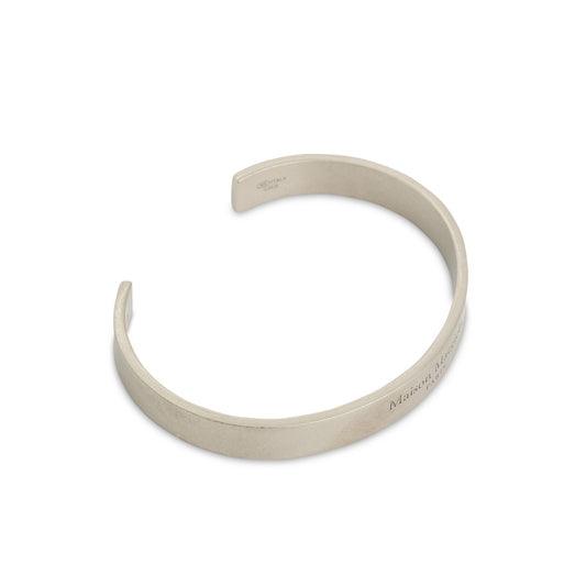 Large Margiela Logo Cuff Bracelet in Silver