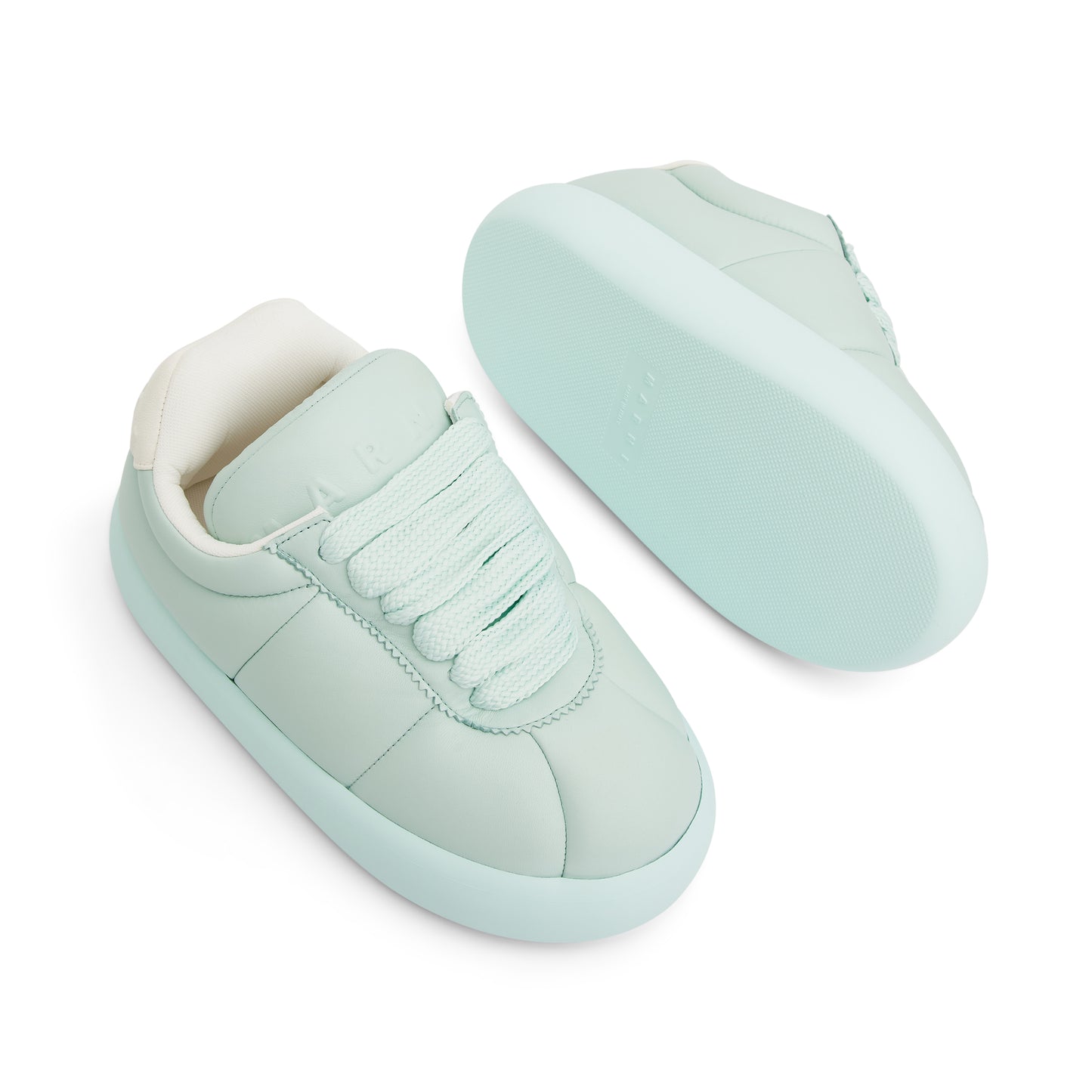 Marni Padded Lace-Up Sneaker in Ice