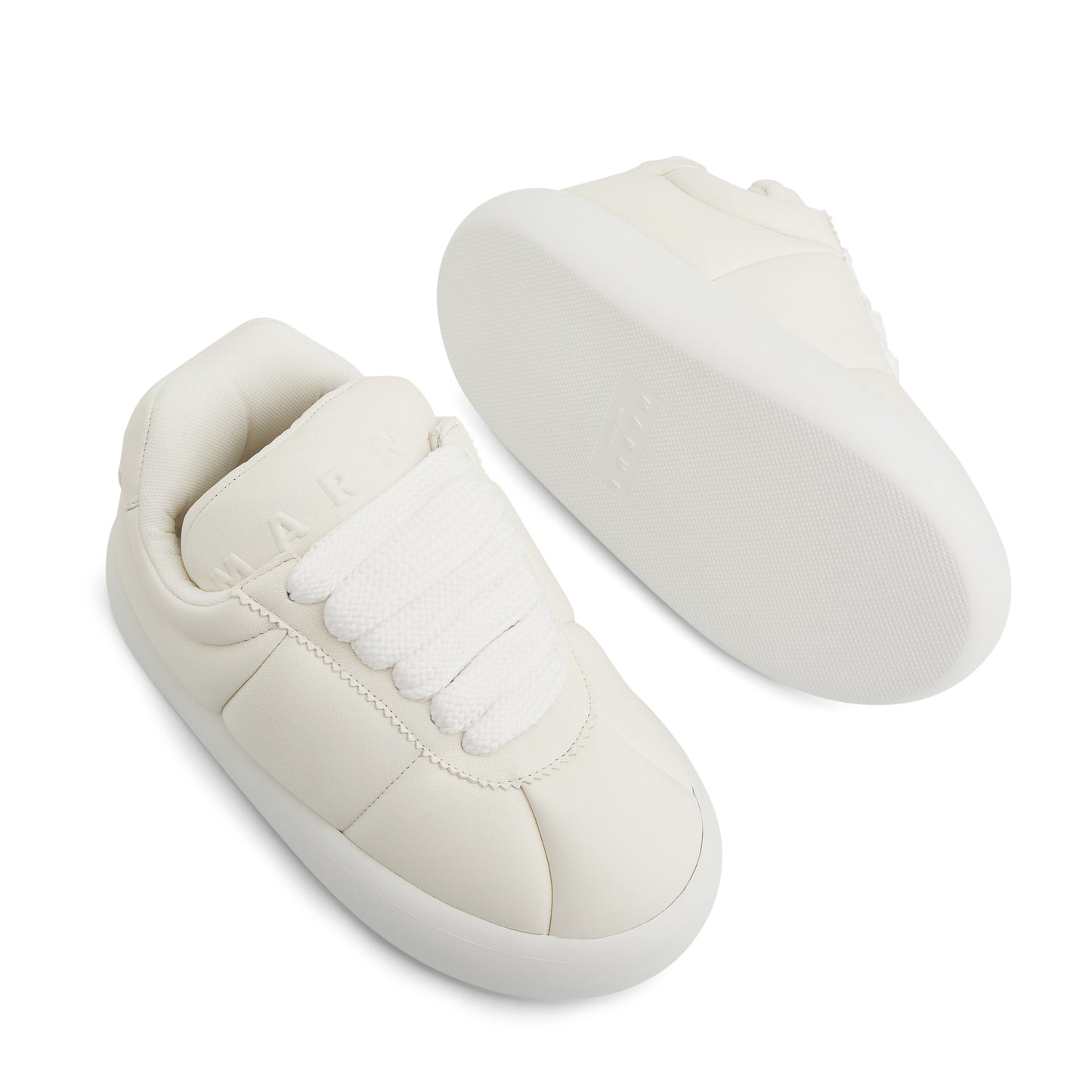 Marni Padded Lace-Up Sneaker in White