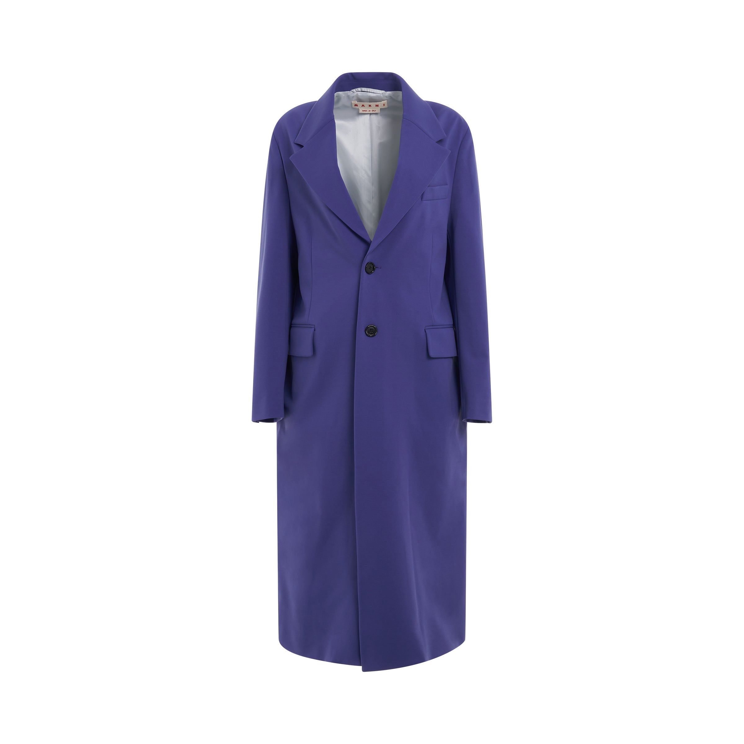 Single Breasted Jersey Coat in Darkviolet