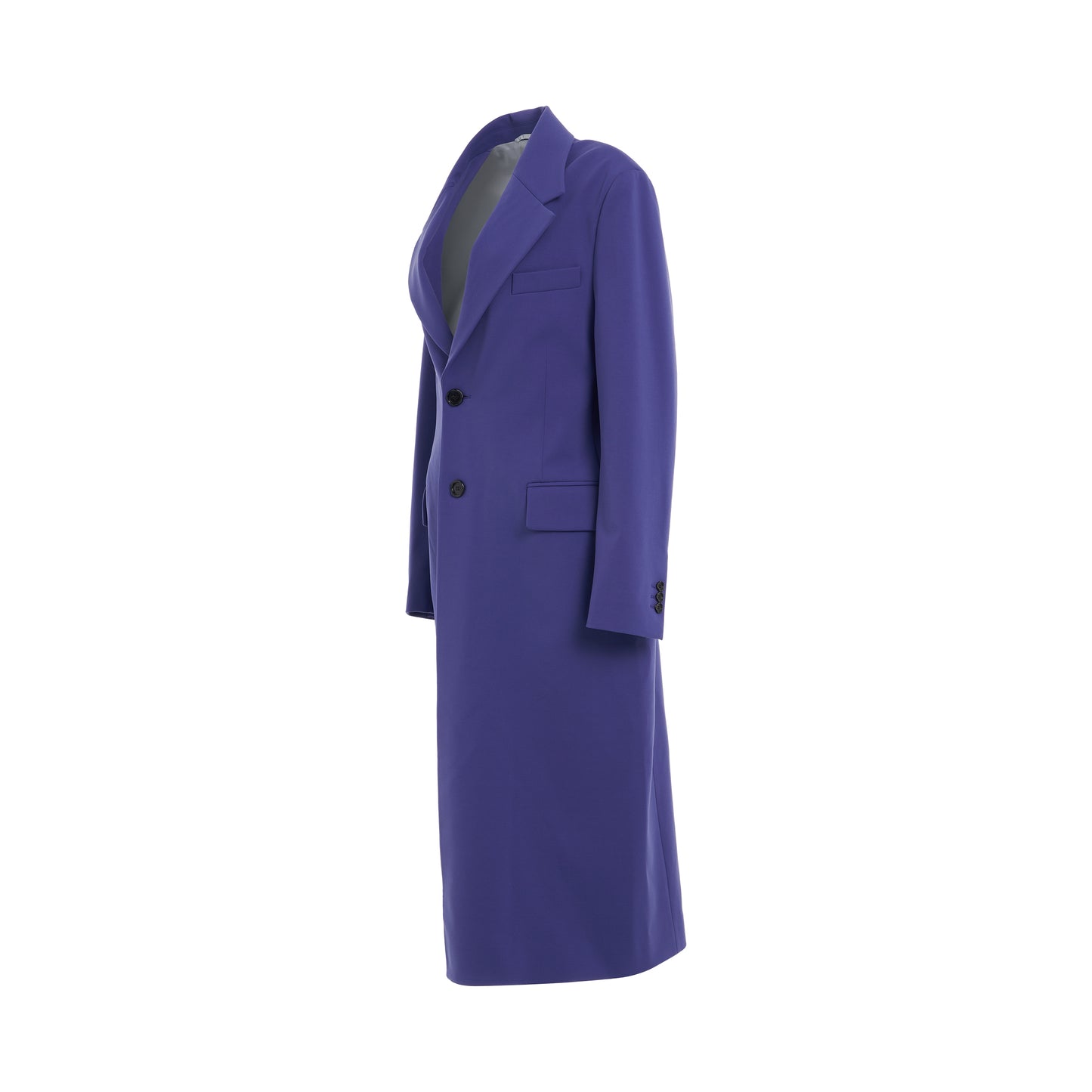 Single Breasted Jersey Coat in Darkviolet