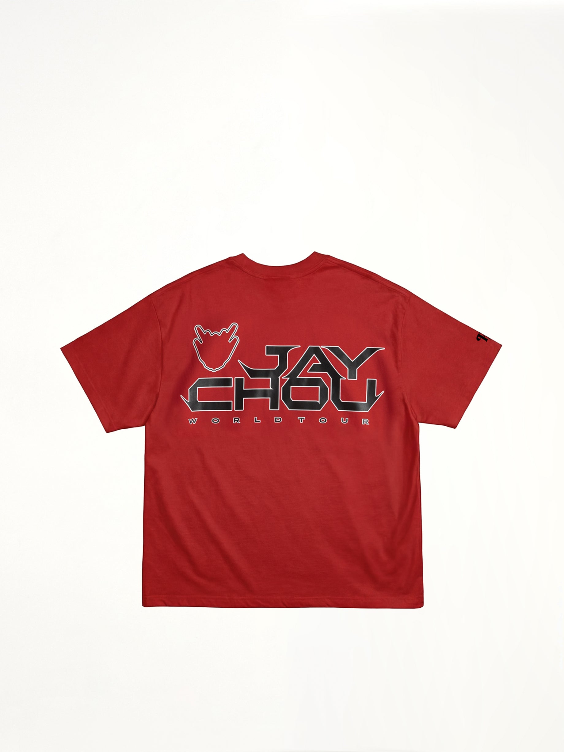 J Carnival II World Tour Flock Printing T-Shirt in Red