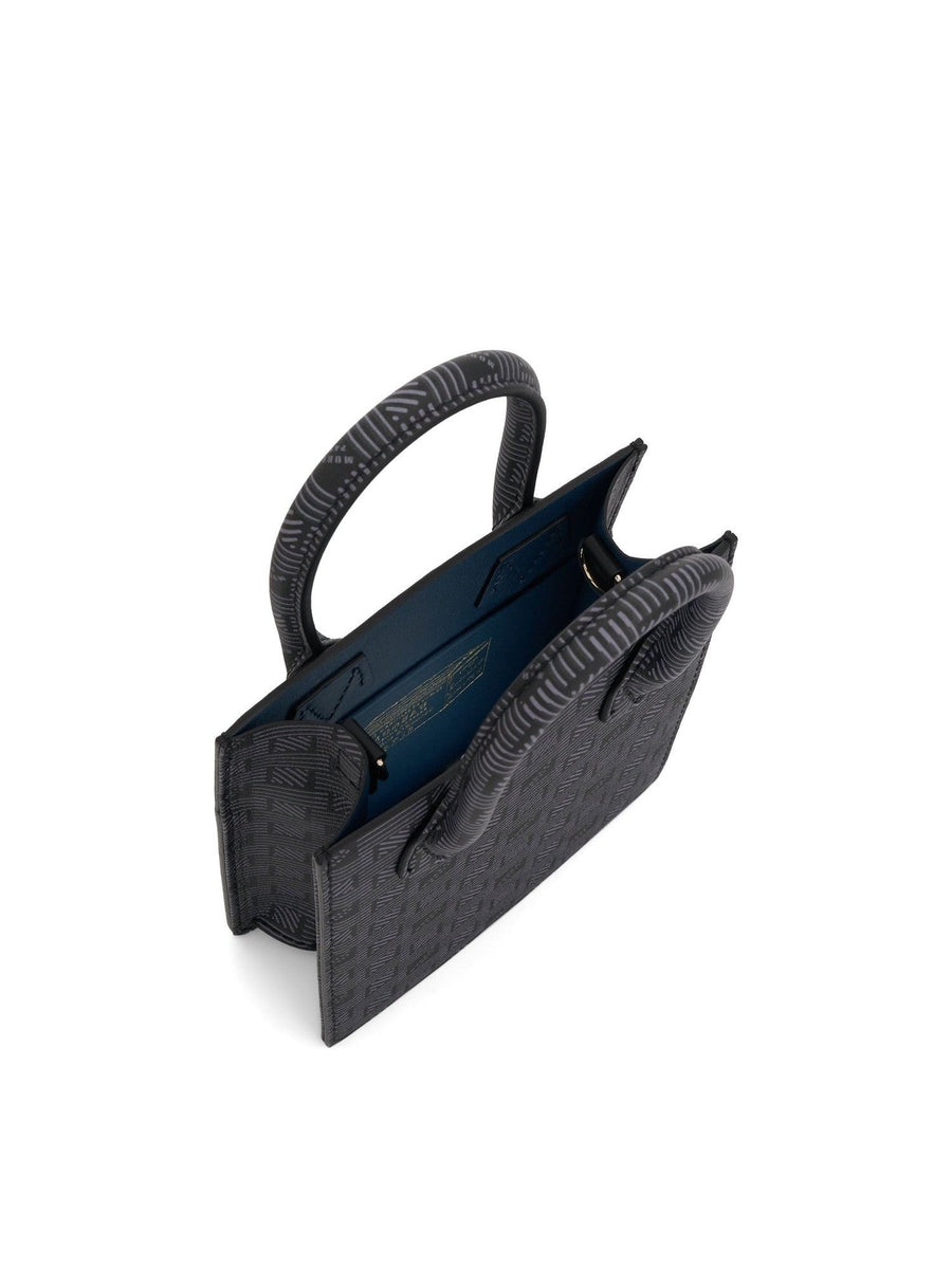 Suite XS Bag in Printed Calf in Black/Blue