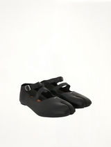 Tabi Double Strap Ballerina Shoes in Black