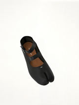 Tabi Double Strap Ballerina Shoes in Black