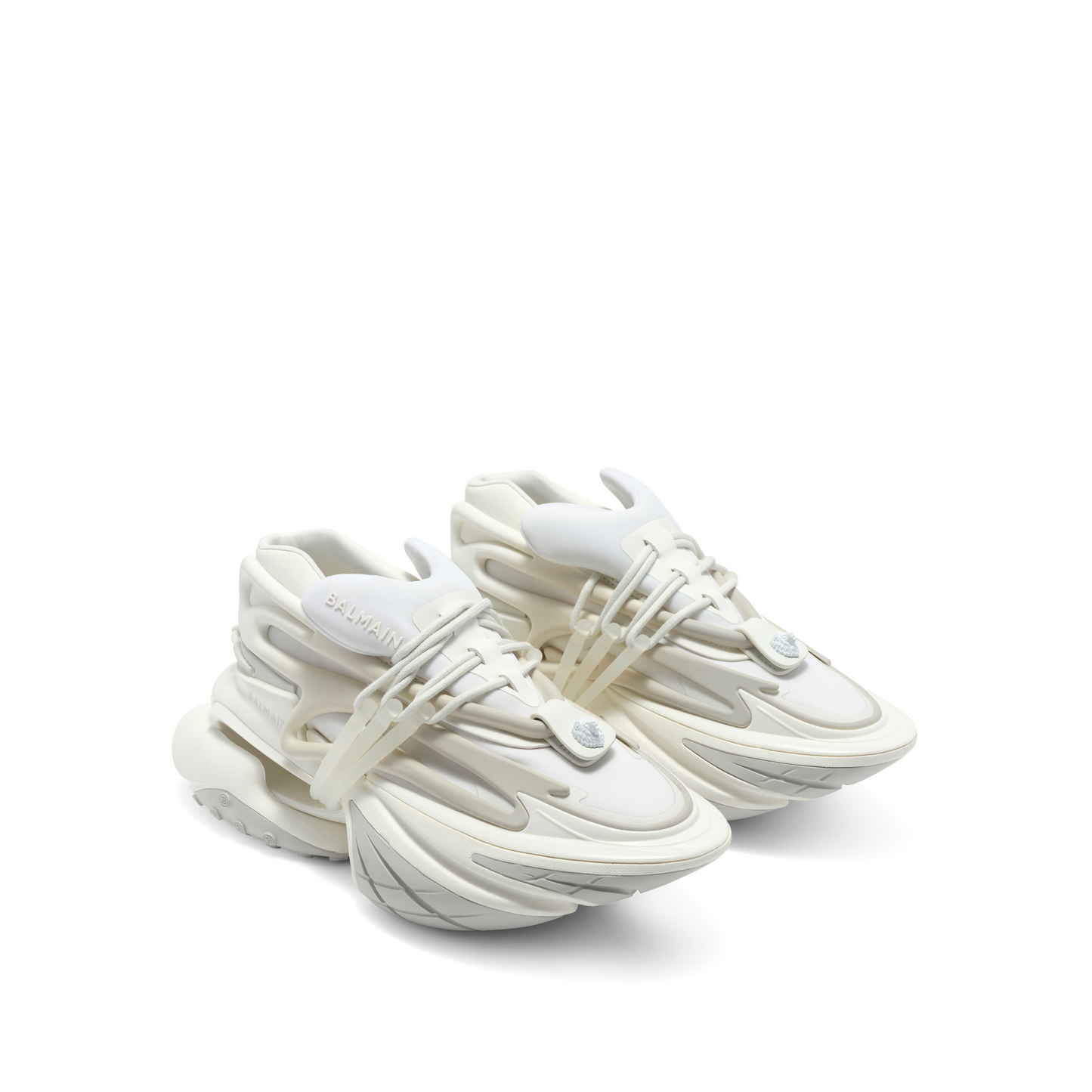 Neoprene & Calfskin Unicorn Sneaker in White