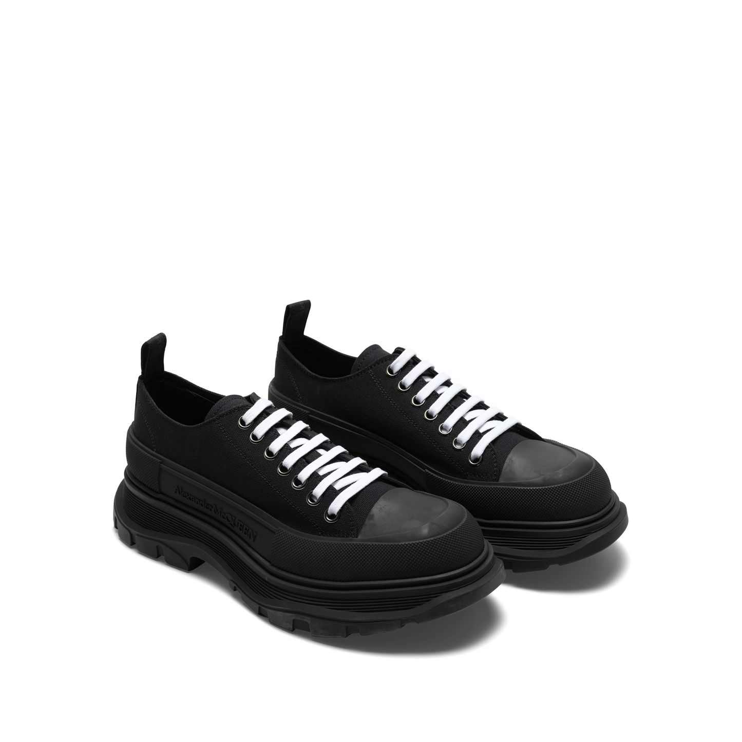 Tread Slick Canvas Lace-Up Shoes in Black