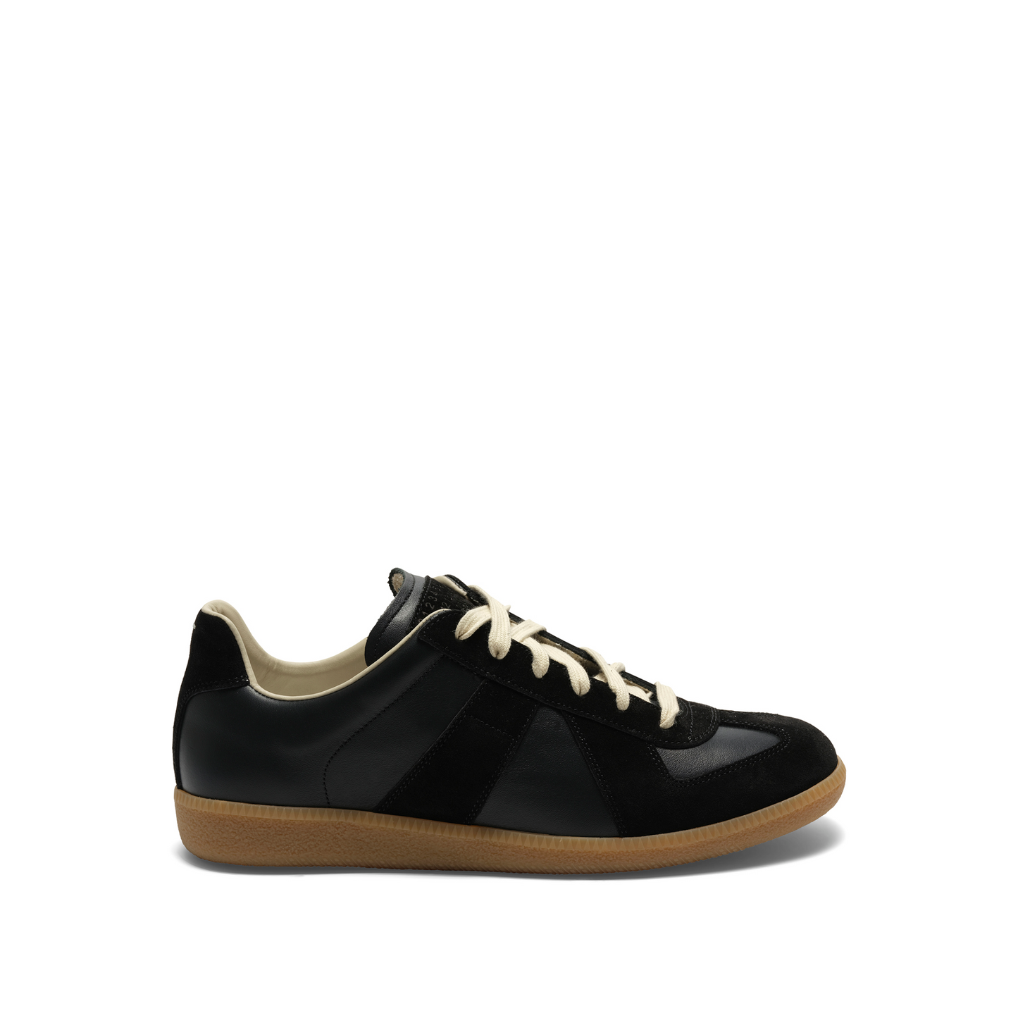 Replica Leather Sneaker in Black