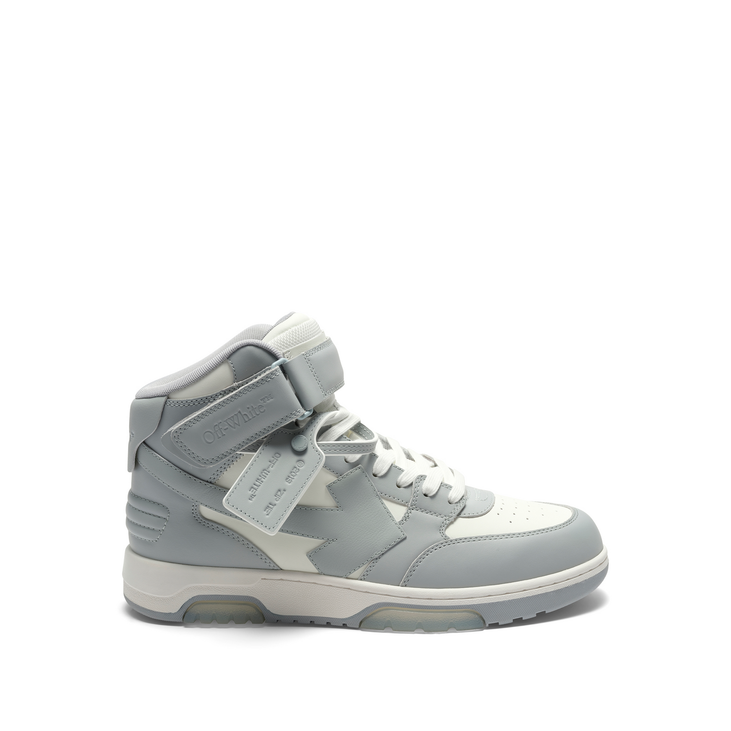 Out of Office Mid Top Leather Sneaker in White/Grey