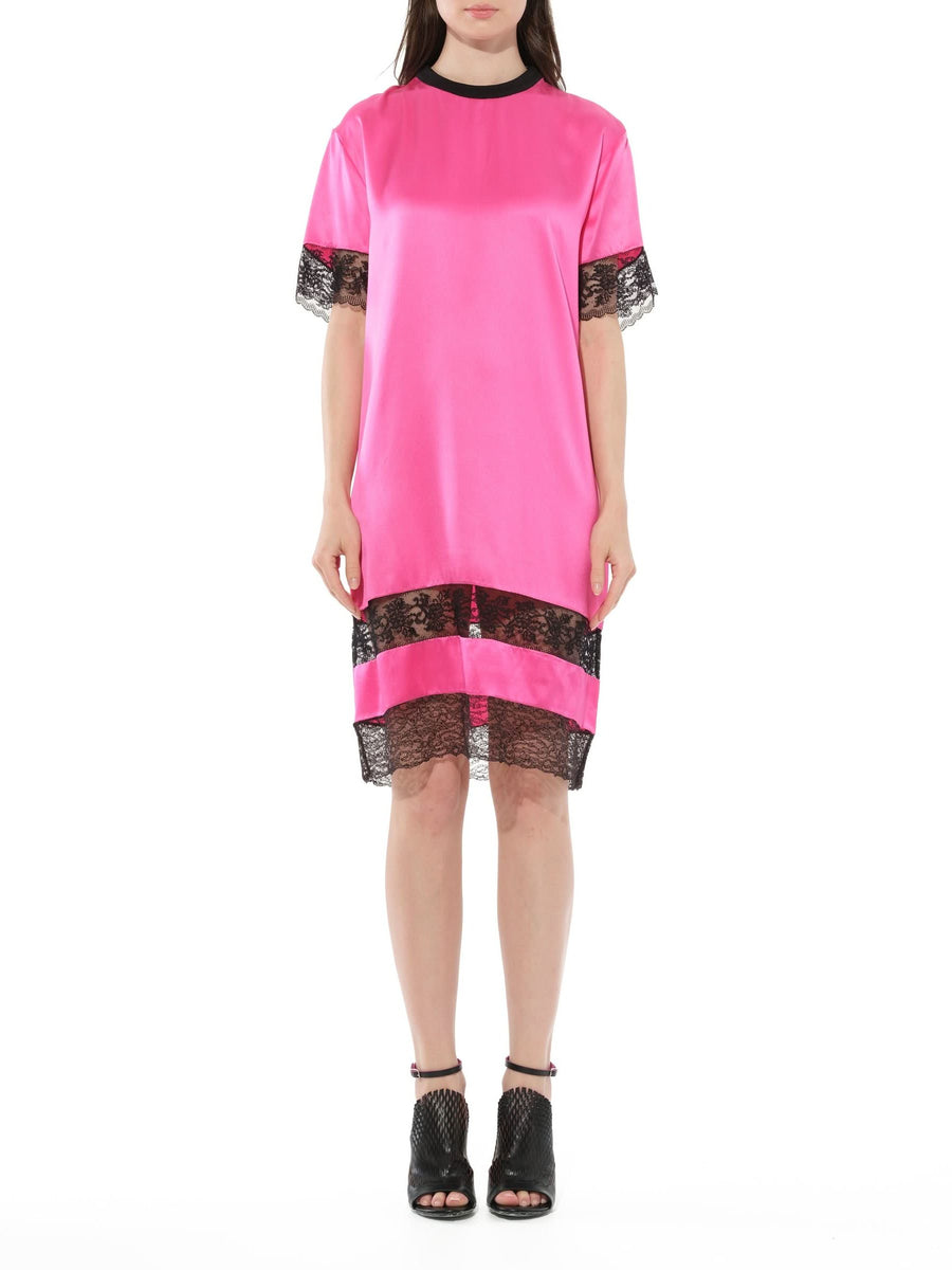 Silk Dress in Fushia
