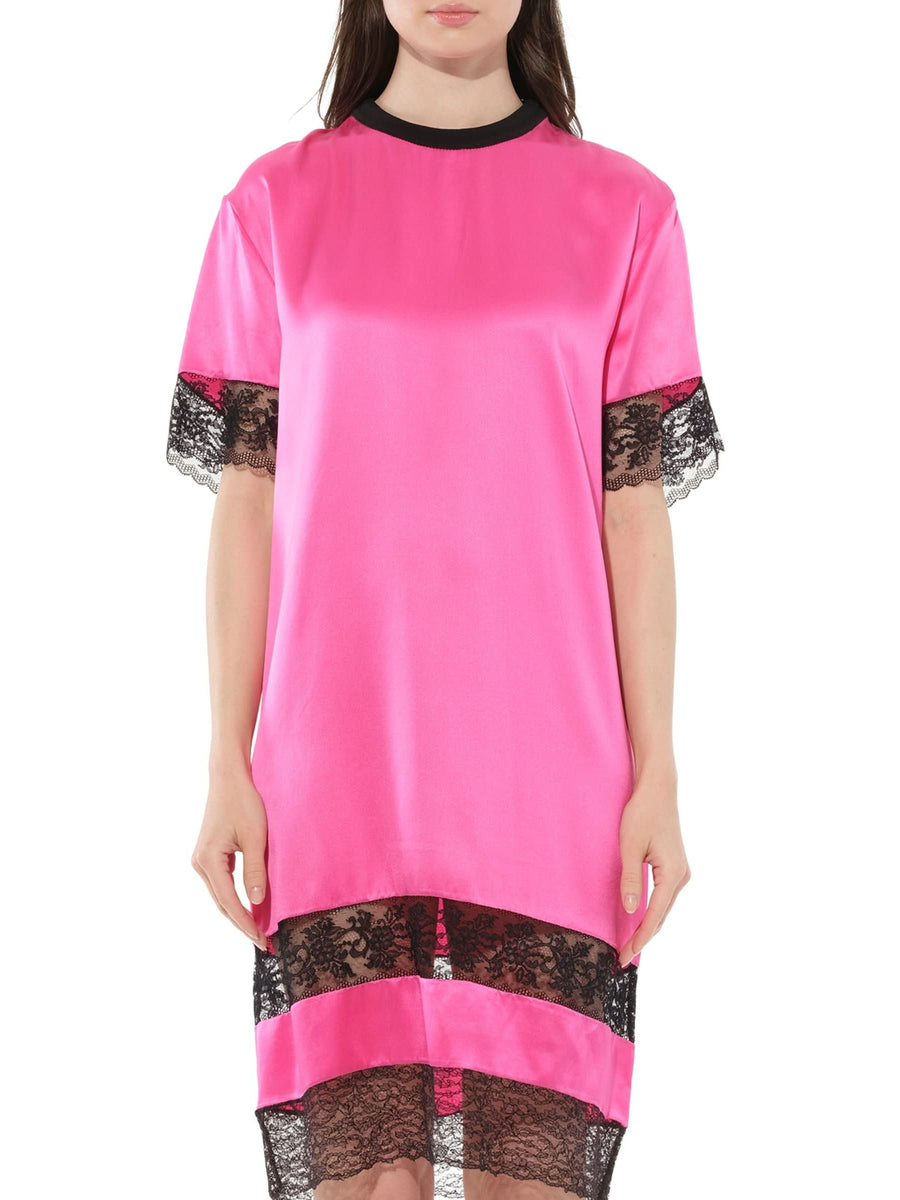 Silk Dress in Fushia
