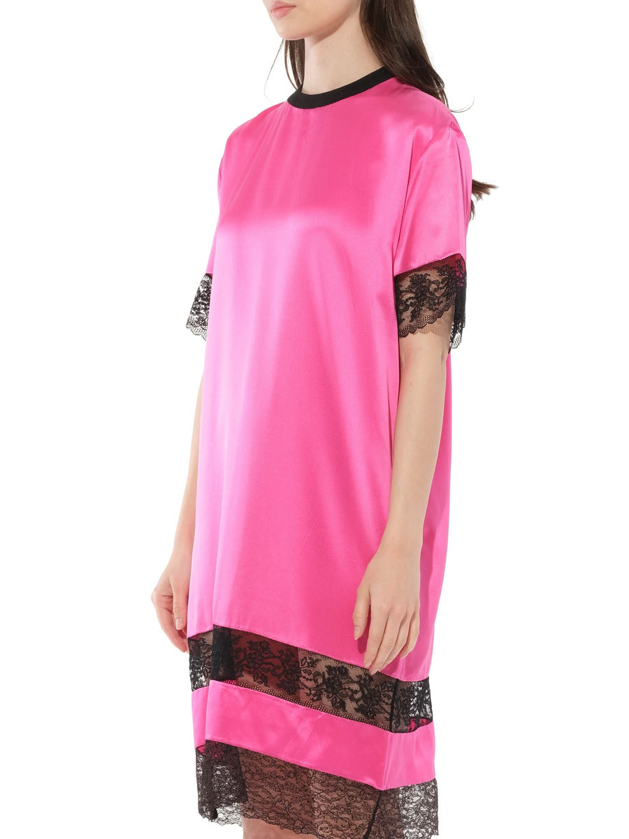 Silk Dress in Fushia