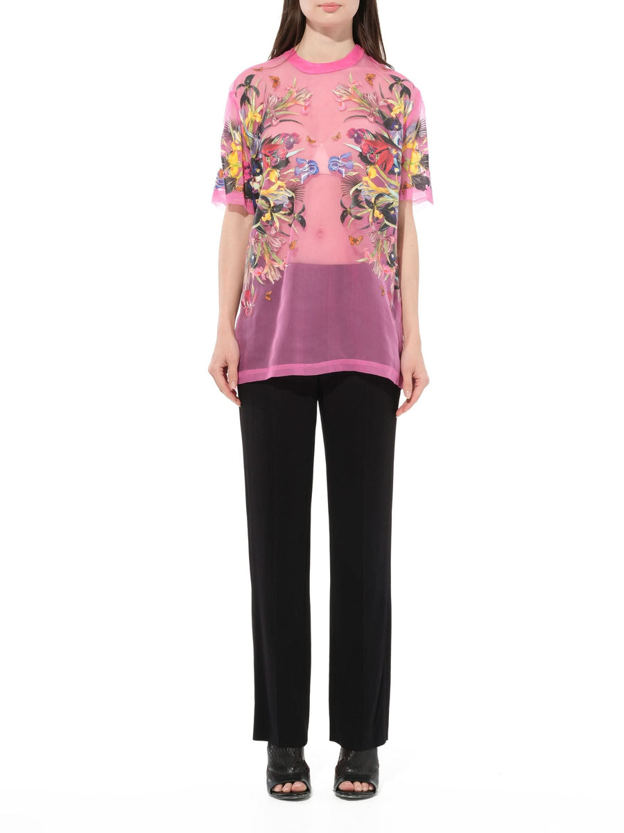 Silk Top in Fushia