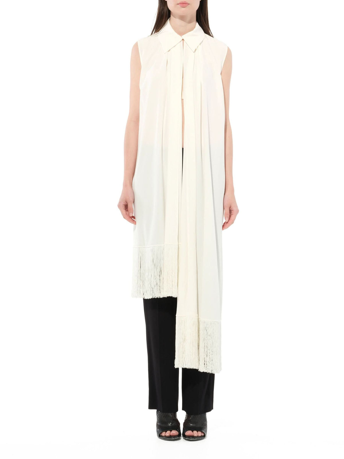 Sleeveless Shirt in White