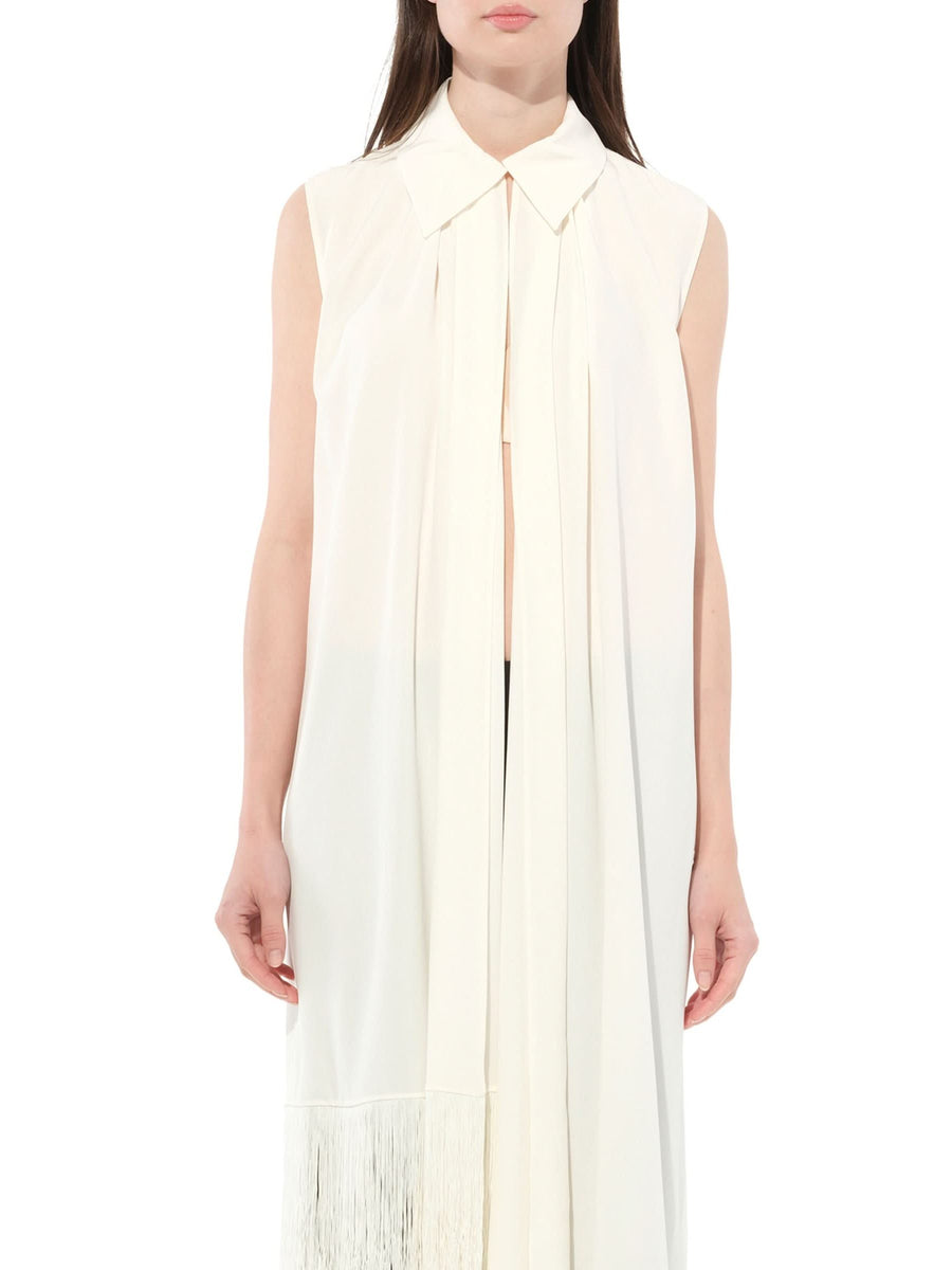 Sleeveless Shirt in White