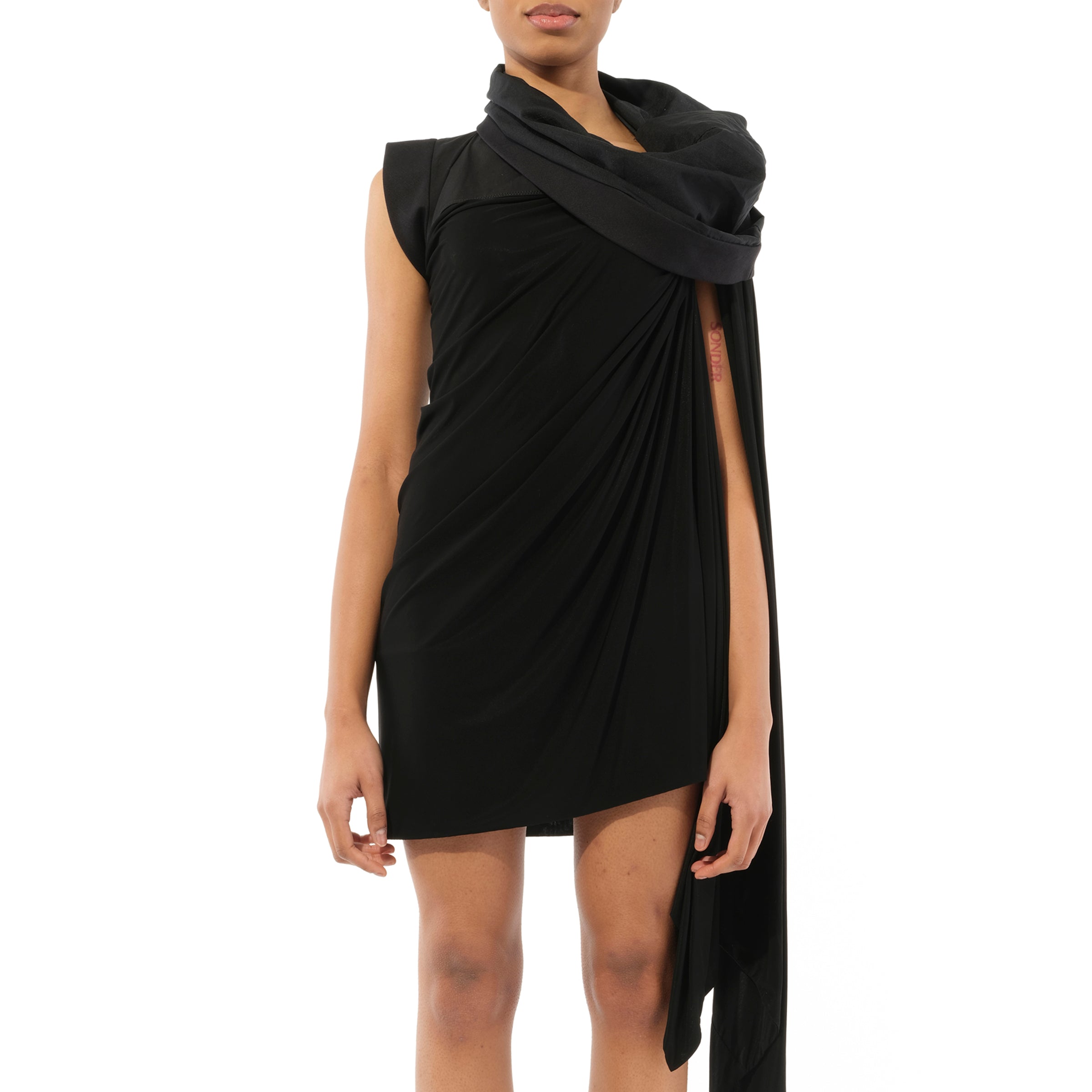 Sleeveless Toga Top in Black