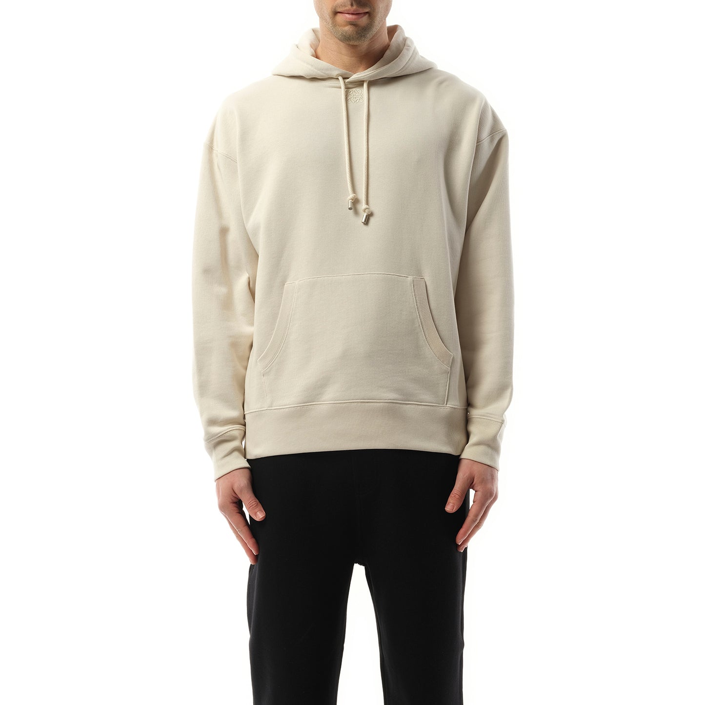 Small Anagram Hoodie in Light Oat