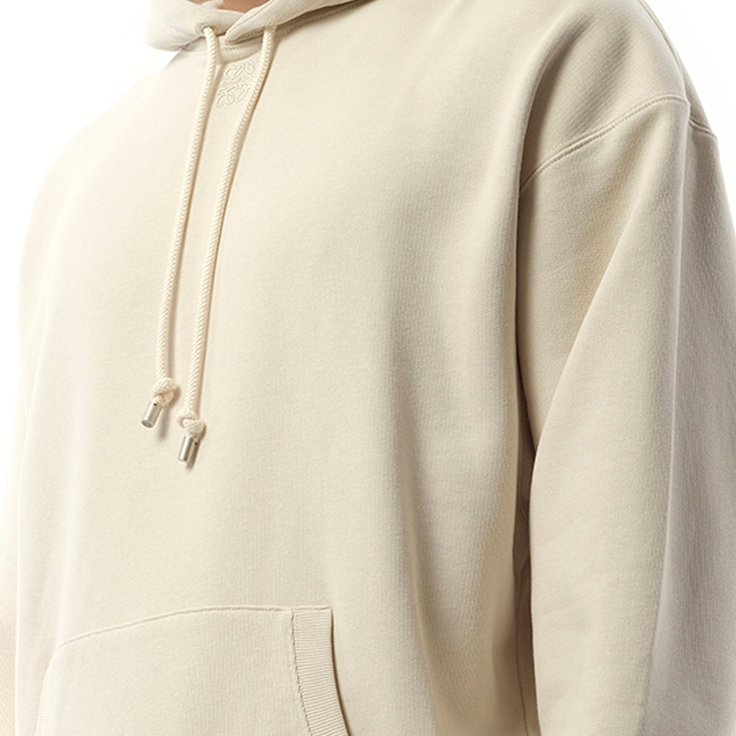 Small Anagram Hoodie in Light Oat