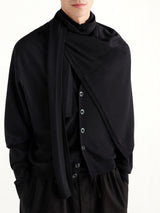 Trompe L'Oeil Scarf in Black